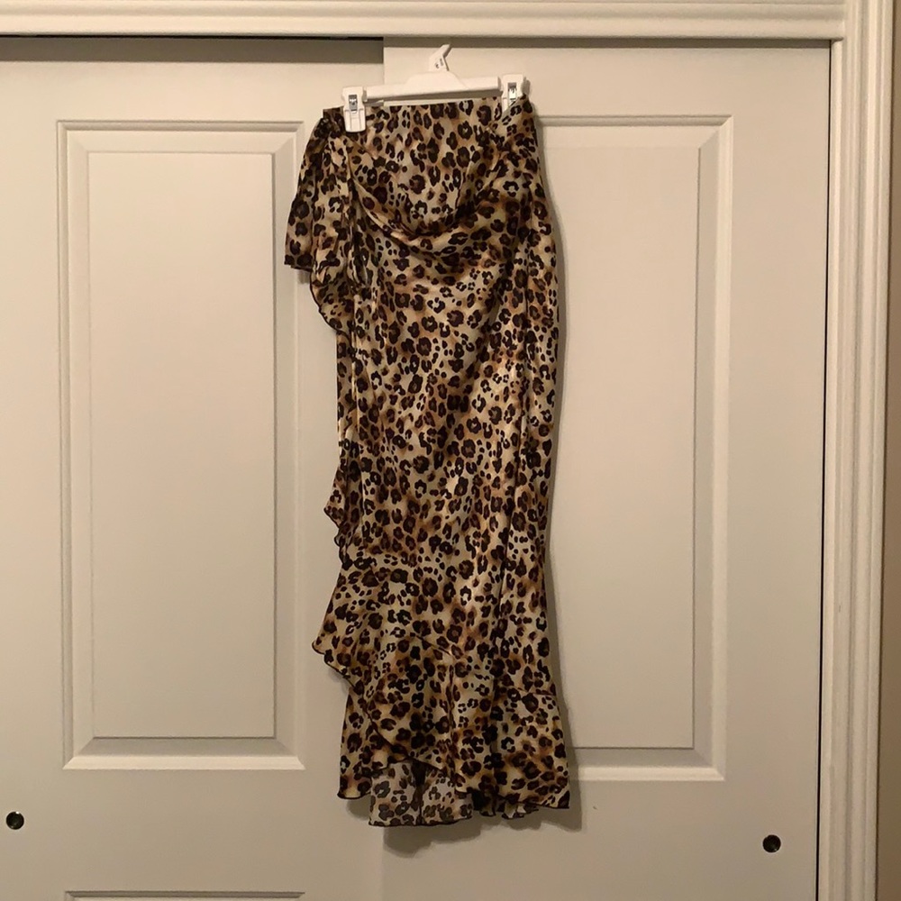 Mikey And Joey Cheetah Print Skirt; Size L